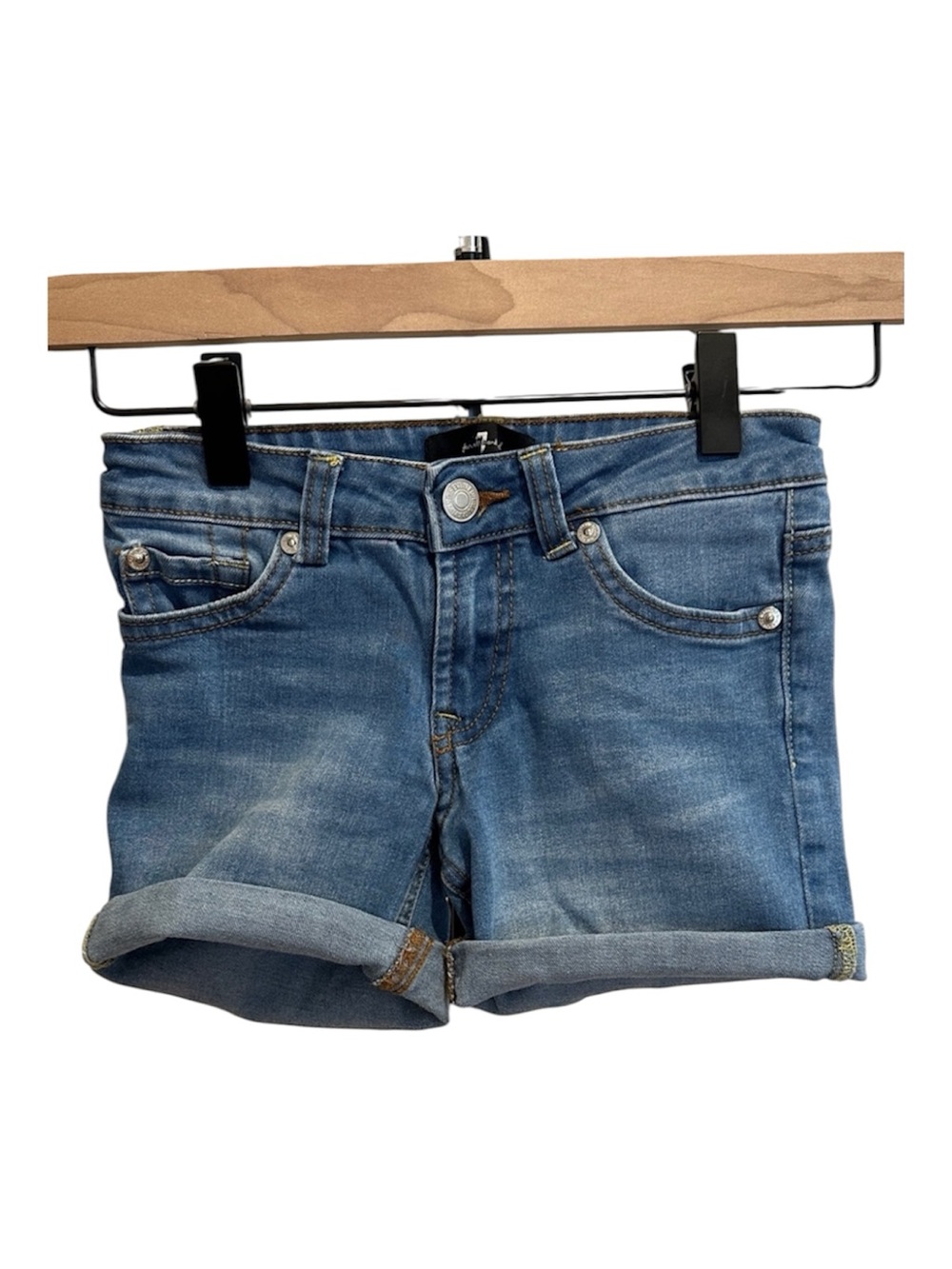 7 For All Mankind Girls Light Blue Jean Shorts- sz7